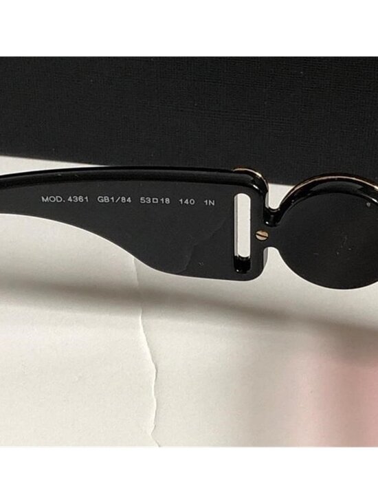New Versace Women’s Black Frame Sunglasses with Pink Lenses and Gold Accents main image 9
